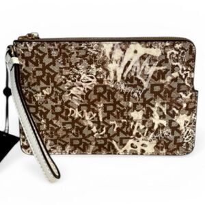 DKNY Large Wristlet Pouch Bag Wallet Purse